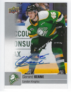 GERARD KEANE 2019-20 UPPER DECK CHL HOCKEY AUTO
