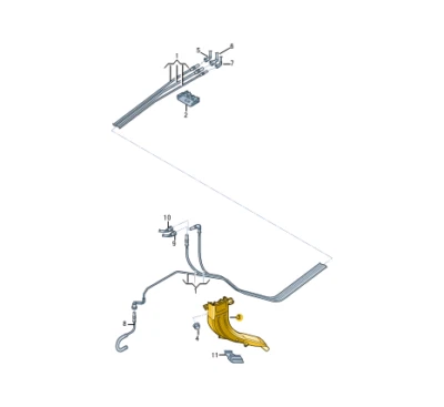 NEW VOLKSWAGEN TERAMONT FUEL LINE BRACKET 3QF201973B ORIGINAL - Image 1 of 4