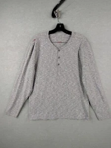 Rhone Mens Shirt Extra Large Gray Heathered Henley Active Pullover Knit Casual - Picture 1 of 13