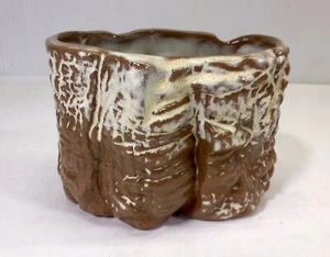 Frankoma Pottery #B3 5 1/2” x 4” Brown Planter Cork Tree Bark - Picture 1 of 9
