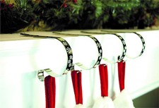 Packung X 2 Silber Glänzend Schneeflocken Weihnachten Mantel Clips – Strumpf