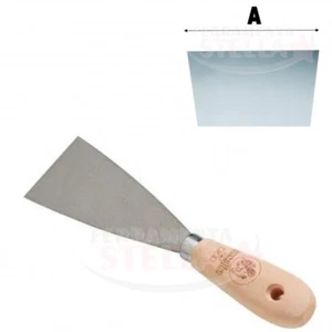 SPATOLA IN ACCIAIO AL CARBONIO - MANICO IN LEGNO - STUCCATORI PROFESSIONALE - Foto 1 di 1