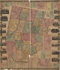 A4 Reprint of  USA Cities Towns States Map Litchfield County Conneticut