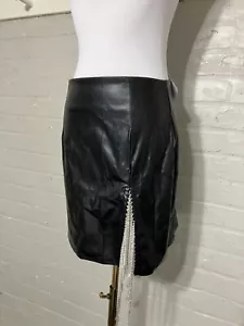 Windsor Total Glam Girl Rhinestone Fringe Mini Skirt Black Small (b127) - Picture 1 of 12