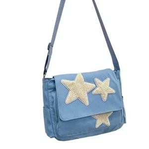 Bag for Girl Student Fashion Canvas Crossbody Bag with Star Pattern - Picture 1 of 12