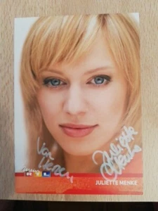 Handsignierte Autogrammkarte Juliette Menke (Alles was zählt) Top Zustand - Bild 1 von 1