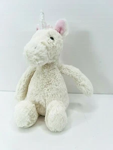 "Animal de peluche Jellycat tímido unicornio blanco rosa 8"" pequeño sin etiqueta tush" - Imagen 1 de 4