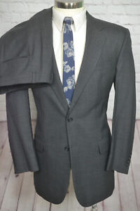 Jos. A. Bank Mens Gray Wool Cashmere 2 Piece Suit 41L Jacket 35x29 Pant