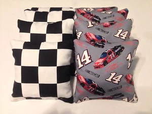 8 BOLSAS DE FRIJOLES CORNHOLE NASCAR TONY STEWART #14 BAGGO CARRERAS BANDERAS PORTÓN TRASERO TOSS - Imagen 1 de 1