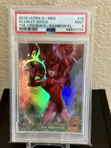 2018 Fleer Ultra Marvel X-Men The Originals Rainbow Scarlet Witch #10 PSA 9 Mint - Picture 1 of 2