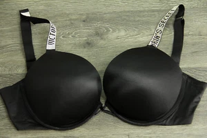 VICTORIA'S SECRET Bombshell Add-2-cups Satin Shine Strap Push Up Bra size 36 D - Picture 1 of 5