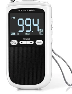 Greadio Portable AM FM Radio, Walkman Transistor Battery Radio with Rechargea... - Picture 1 of 11