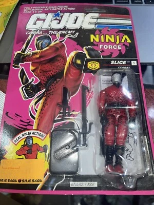 GI Joe Ninja Force 1991 SLICE Cobra Swordsman paquete blister sellado de fábrica Hasbro Foto 1 de 4