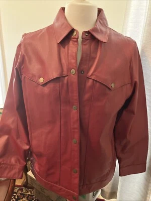 Terry Lewis/-Lujos Clásicos-100% CUERO GENUINO/Chaqueta/Abrigo/TALLA L Western LK Foto 1 de 4