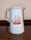 Spode Trade Winds Tankard Pitcher Gold Accents Twisted Handle - Mint Condition