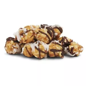 Gourmet Chocolate Drizzle Zigzag Popcorn by It's Delish 1 Lb - Picture 1 of 5