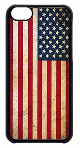 USA American Flag US Grunge Black or White Hard Case Cover For Apple iPod 7 6 5 - Picture 1 of 2