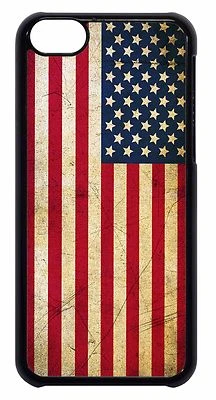 Funda rígida negra o blanca con bandera estadounidense grunge de Estados Unidos para Apple iPod 7 6 5 Foto 1 de 2
