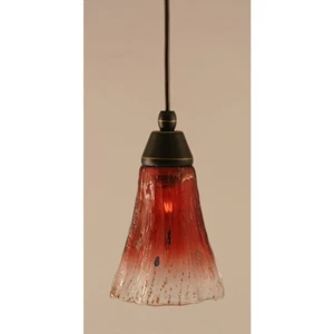 Toltec Lighting Cord Mini Pendant, 5.5' Raspberry Crystal Glass - 22-DG-726 - Picture 1 of 1