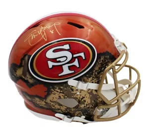 Steve Young Signed San Francisco 49ers Speed Authentic Ripped Flash NFL Helmet - Picture 1 of 2