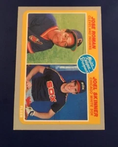 1985 Fleer # 646 JOSE ROMAN & JOEL SKINNER ROOKIE Cleveland Indians - Picture 1 of 2