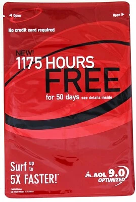 "Red & Black" America Online Collectible / Install Disc, Vintage AOL CD - Image 1 of 2