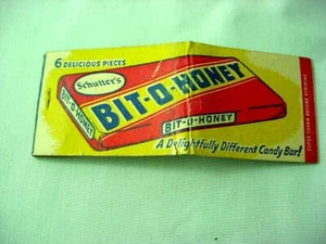 Schutter's Bit-O-Honey Candy Bar Advertising Matchbook Cover - Picture 1 of 4