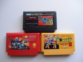 Bomberman 1 2 Bomber King Famicom FC Cartridge Tested Japan Retro Game