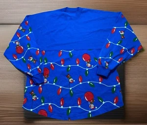 Chip N Dale Chipmunks Christmas Lights Ornaments NEW Long Sleeve Shirt XSmall XS - Picture 1 of 9