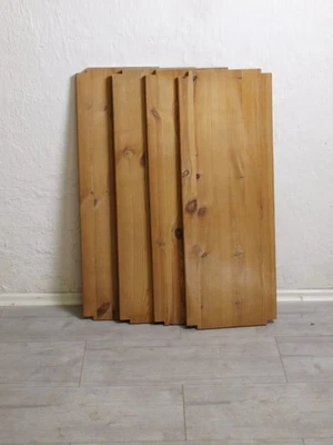 4 IKEA IVAR Regalböden Regal Regalsystem Holz 83x30 cm Brett mit Metallschiene - Bild 1 von 4