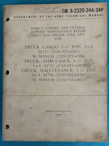 TM 9-2320-244-34P Truck 1-1/4 Ton M715 Original Army Technical Parts Manual 1971 - Picture 1 of 1