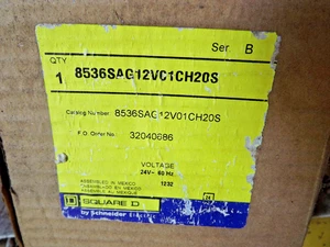Square D Motor Starter, 8536SAG12VC1C2H20S niub electronic overloads 24 v coil - Picture 1 of 7