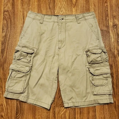 Pantalones Cortos De Colección OP Ocean Pacific Para Hombres 34 Beige Tostado Carga Surf Y2K Años 90 Foto 1 de 4