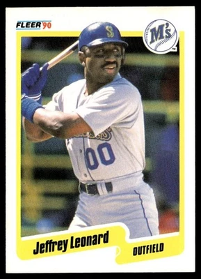 1990 Fleer Jeffrey Leonard Seattle Mariners #519 - Image 1 of 2