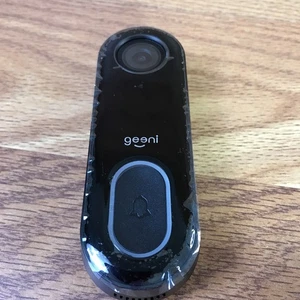Geeni Doorpeek 1080p Smart WiFi Doorbell Black Camera Front door Security - Picture 1 of 3