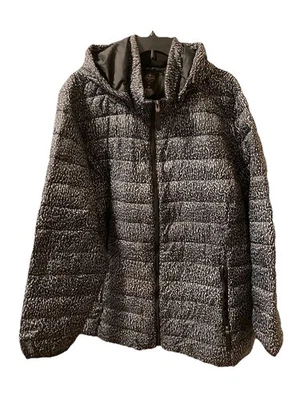 Chaqueta St Johns Bay Talla Grande 3X Negra Blanca Embalable Acolchada Capucha Desmontable Foto 1 de 4