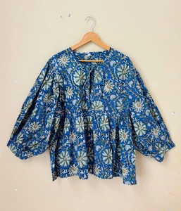 Hand Block Print Kyra String Closer Midi Shot Dress | Summer Dresses for Women ? - Picture 1 of 6