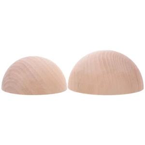  2pcs Semicircle Wood Pottery Tools - Ceramic Crafting Shaping Half Round Clay - Picture 1 of 12