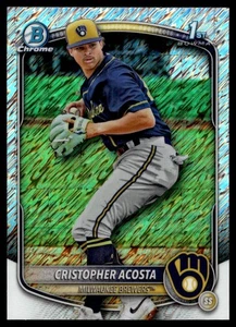 2025 Bowman Chrome 1st SHIMMER Refractor Cristopher Acosta #BCP-176 C05 - Picture 1 of 2