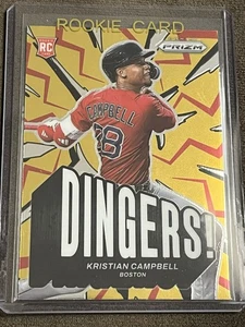 2025 Panini Prizm Dingers #9 Kristian Campbell Red Rookie Badge - Red Sox - Picture 1 of 6
