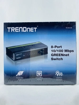 TRENDnet 8 Port 10/100 Mbps Greennet Switch # TE100-S8/A Brand New Sealed - Image 1 of 4