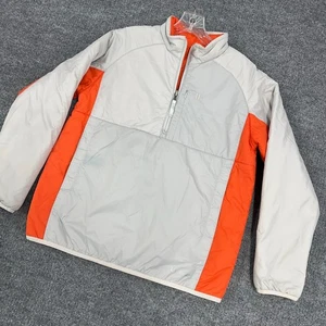 LL Bean Kinder L Large 14/16 orange & grau wendbare gefütterte Jacke 1/2 halber Reißverschluss - Bild 1 von 12