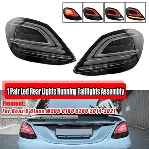 Led Rear Lights Running Taillights For Benz C Class W205 C180 C200 2014-2021 - Picture 1 of 8