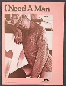 Vintage Grace Jones Sheet Music I Need A Man 1977 Beam Junction Slade 4456ISMX - Picture 1 of 7
