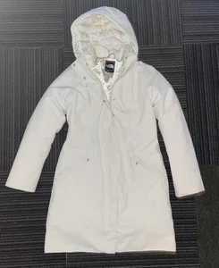 NORTH FACE Goose Down Off White Hyvent Hooded Long Parka Jacket Wmns Medium 3in1 - Bild 1 von 23