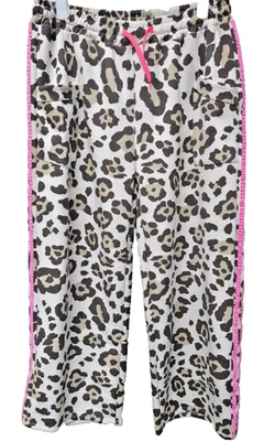 Italy Mode 46 48 50 XXL NEU Weites Bein WIDE LEG MARLENE HOSE LEO PRINT  - Bild 1 von 4