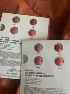 Shiseido Color Gel Lip Balm Carded Sample Lot Of 2 Set. Sealed #111#105#112#113 - Picture 1 of 2