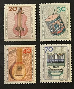 Travelstamps: Germany Berlin Stamps Sc # 9NB101-9NB104 Musical Instruments MNH - Picture 1 of 5