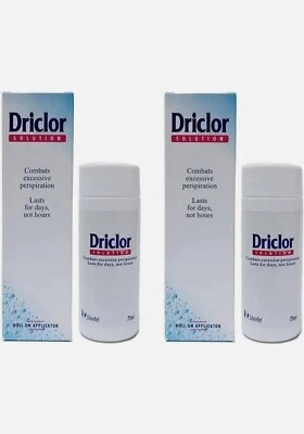 Driclor Antiperspirant Roll On Stops Excessive Sweating - 75ml Pack of 2 - Image 1 of 2