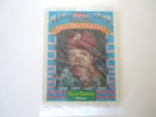 STEVE CARLTON KELLOGG'S CORN FLAKES CARD - 1991